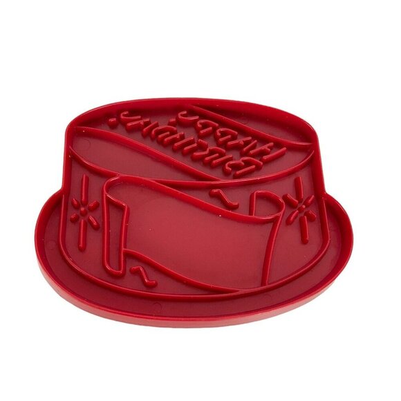 Tupperware Cookie Cutters Set 8 Red Plastic Christmas Holiday Birthday Vintage - Picture 8 of 10